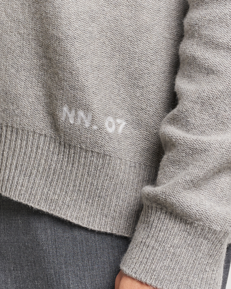 Herre | Trøjer | NN07 | Nigel Lambswool Crew Neck Pullover Light Grey Melange