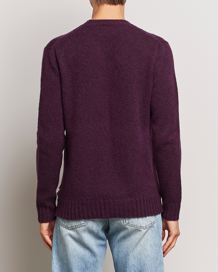 Herre | Trøjer | NN07 | Lee Brushed Wool Crew Neck Plum