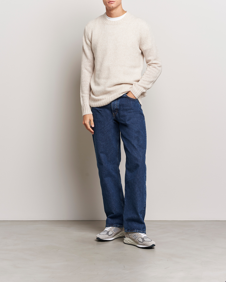 Herre | Trøjer | NN07 | Lee Brushed Wool Crew Neck Oat