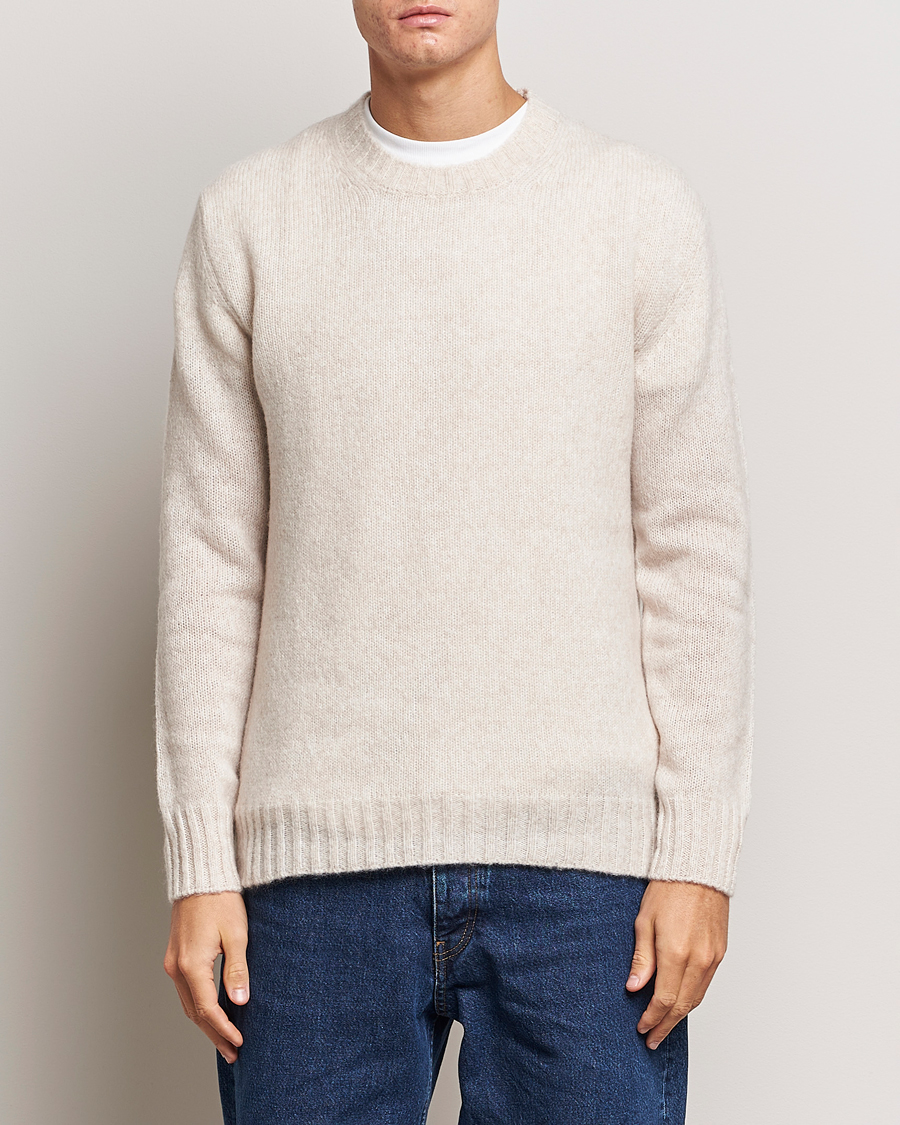 Herre | Trøjer | NN07 | Lee Brushed Wool Crew Neck Oat