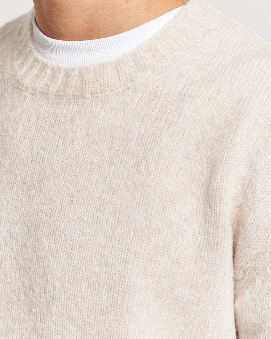 Herre | Trøjer | NN07 | Lee Brushed Wool Crew Neck Oat