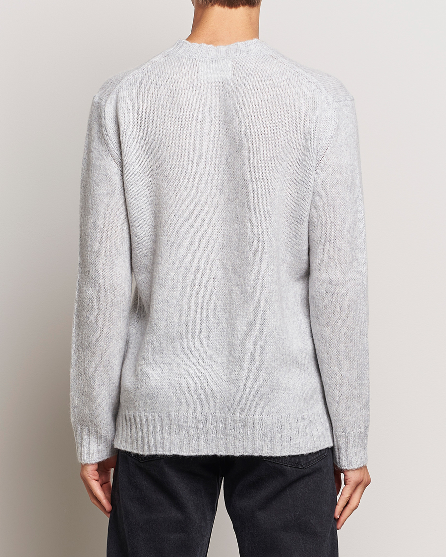 Herre | Trøjer | NN07 | Lee Brushed Wool Crew Neck Light Grey Melange