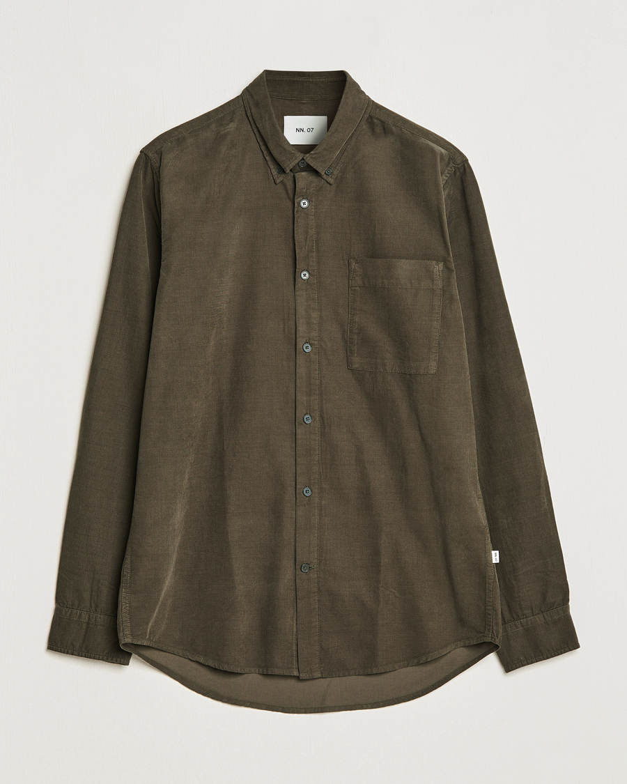 Herre | Skjorter | NN07 | Arne Baby Cord Shirt Dark Army