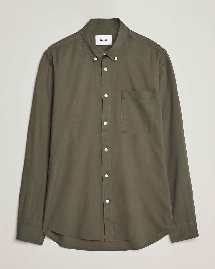 Herre | Skjorter | NN07 | Arne Tencel Shirt Dark Green