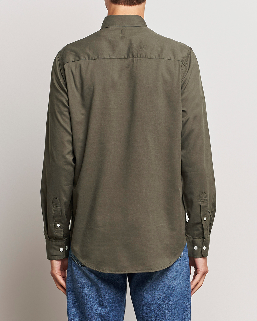 Herre | Skjorter | NN07 | Arne Tencel Striped Shirt Dark Army