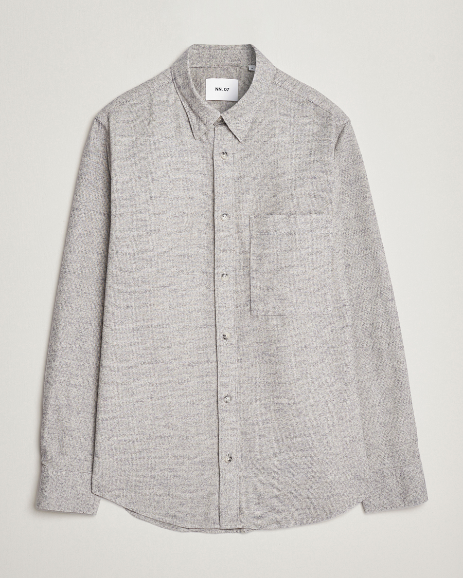Herre | Skjorter | NN07 | Cohen Brushed Flannel Shirt Black Multi