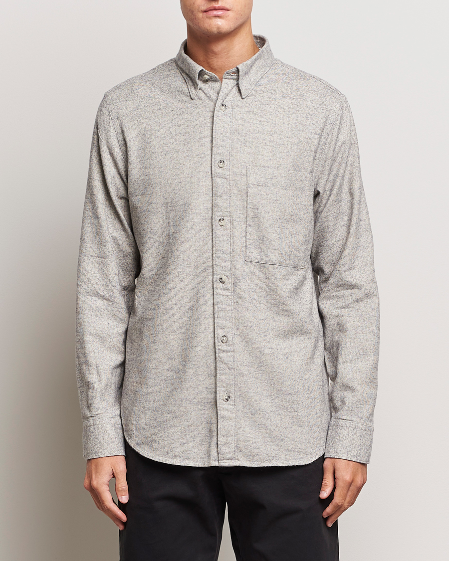 Herre | Skjorter | NN07 | Cohen Brushed Flannel Shirt Black Multi