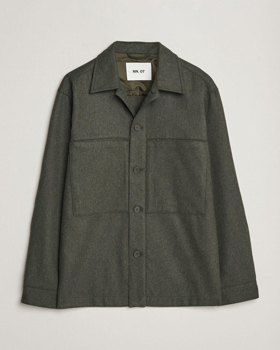 Herre | Skjorter | NN07 | Isak Pocket Overshirt Dark Green
