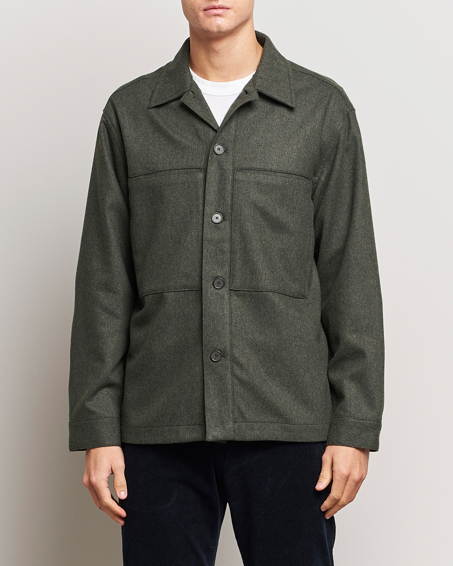 Herre | Skjorter | NN07 | Isak Pocket Overshirt Dark Green