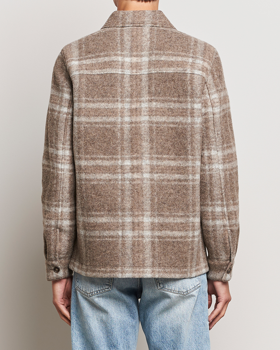 Herre | Jakker | NN07 | Wilas Checked Shirt Jacket Brown