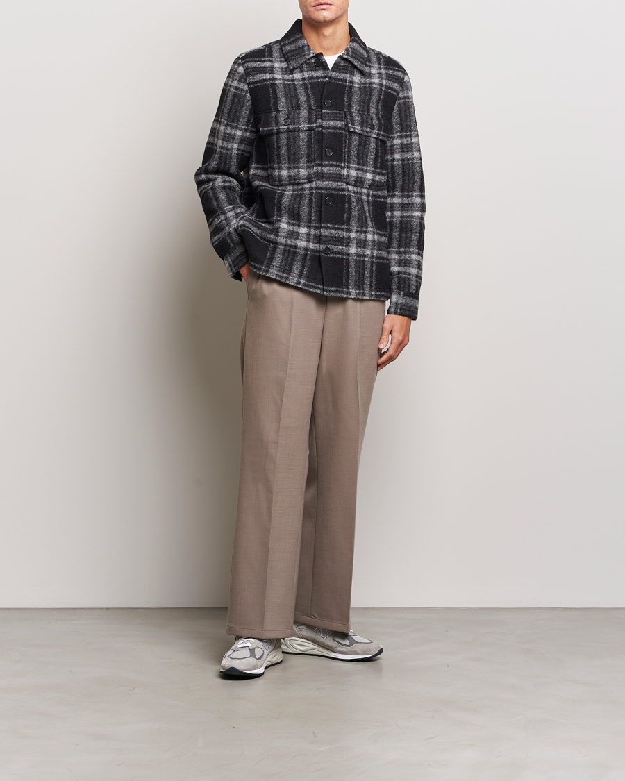 Herre | Jakker | NN07 | Wilas Checked Shirt Jacket Black