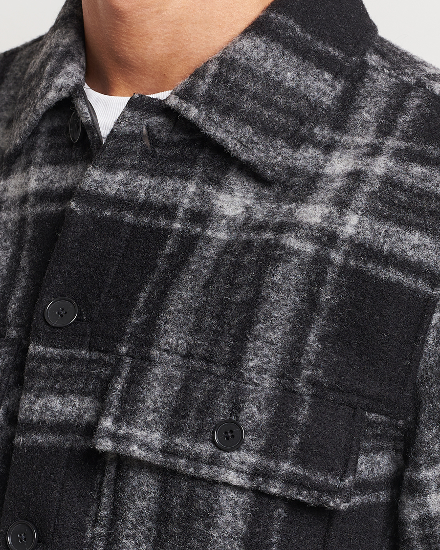 Herre | Jakker | NN07 | Wilas Checked Shirt Jacket Black
