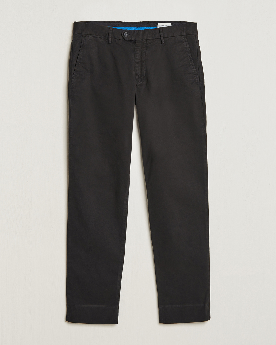 Herre | Bukser | NN07 | Wilhelm Regular Fit Stretch Chinos Black