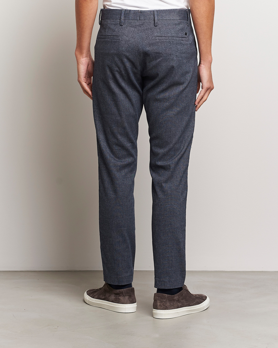 Herre | Bukser | NN07 | Theo Brushed Cotton Trousers Navy Melange