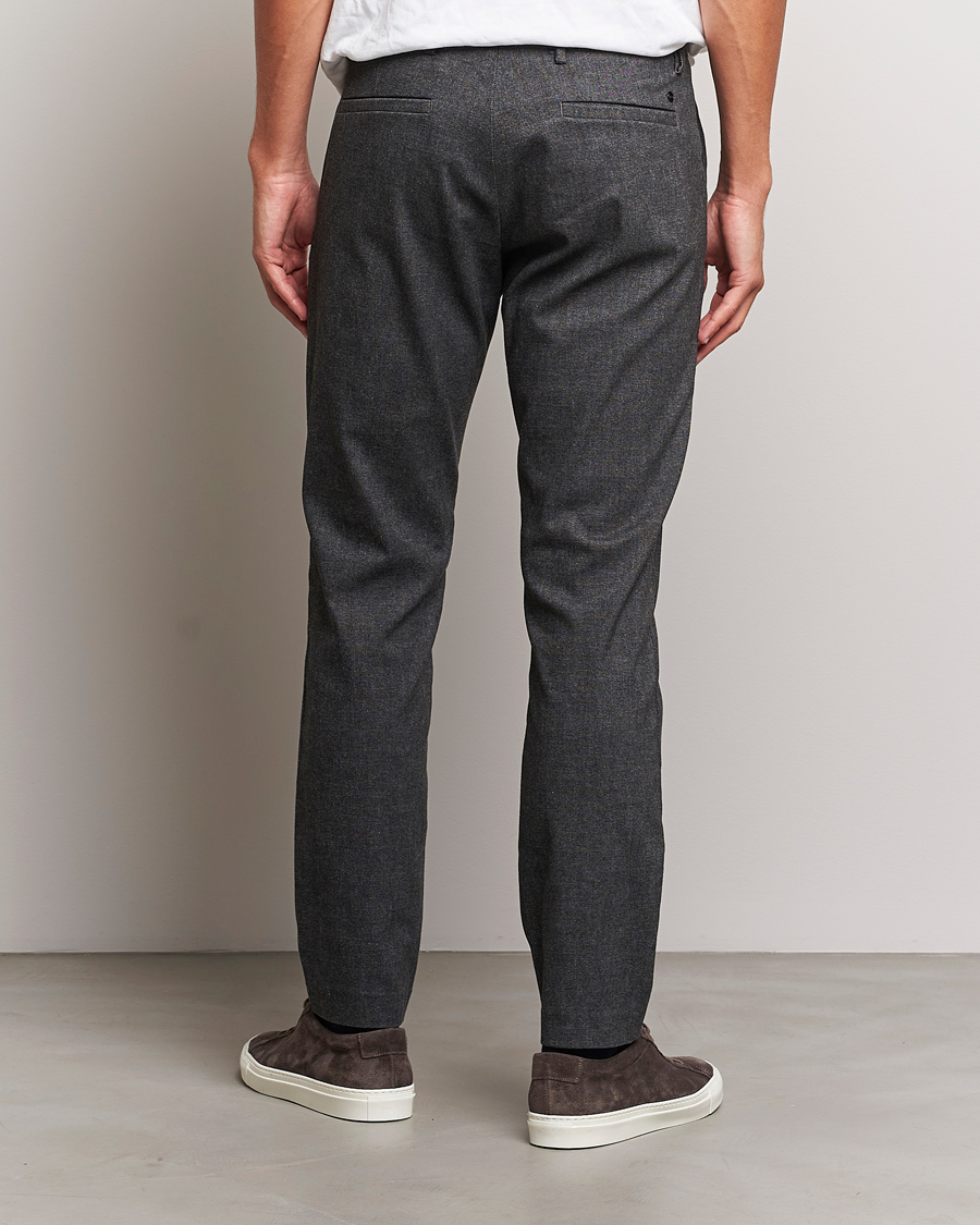 Herre | Bukser | NN07 | Theo Brushed Cotton Trousers Black Melange
