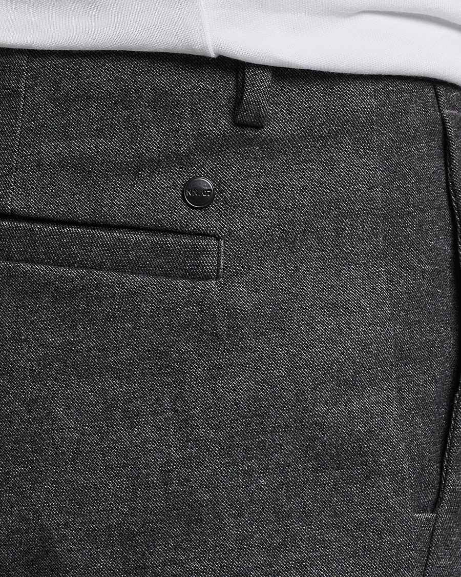 Herre | Bukser | NN07 | Theo Brushed Cotton Trousers Black Melange