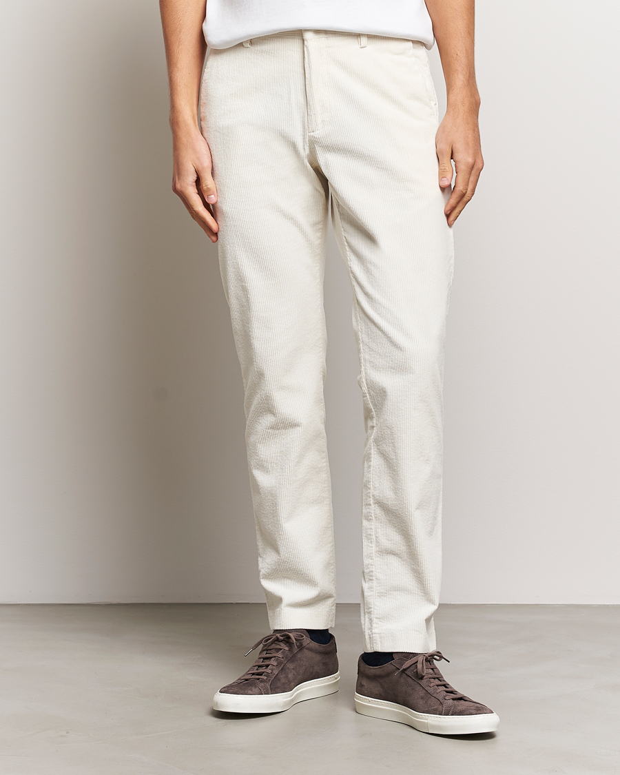 Herre | Bukser | NN07 | Theo Regular Fit Corduroy Chinos Off White