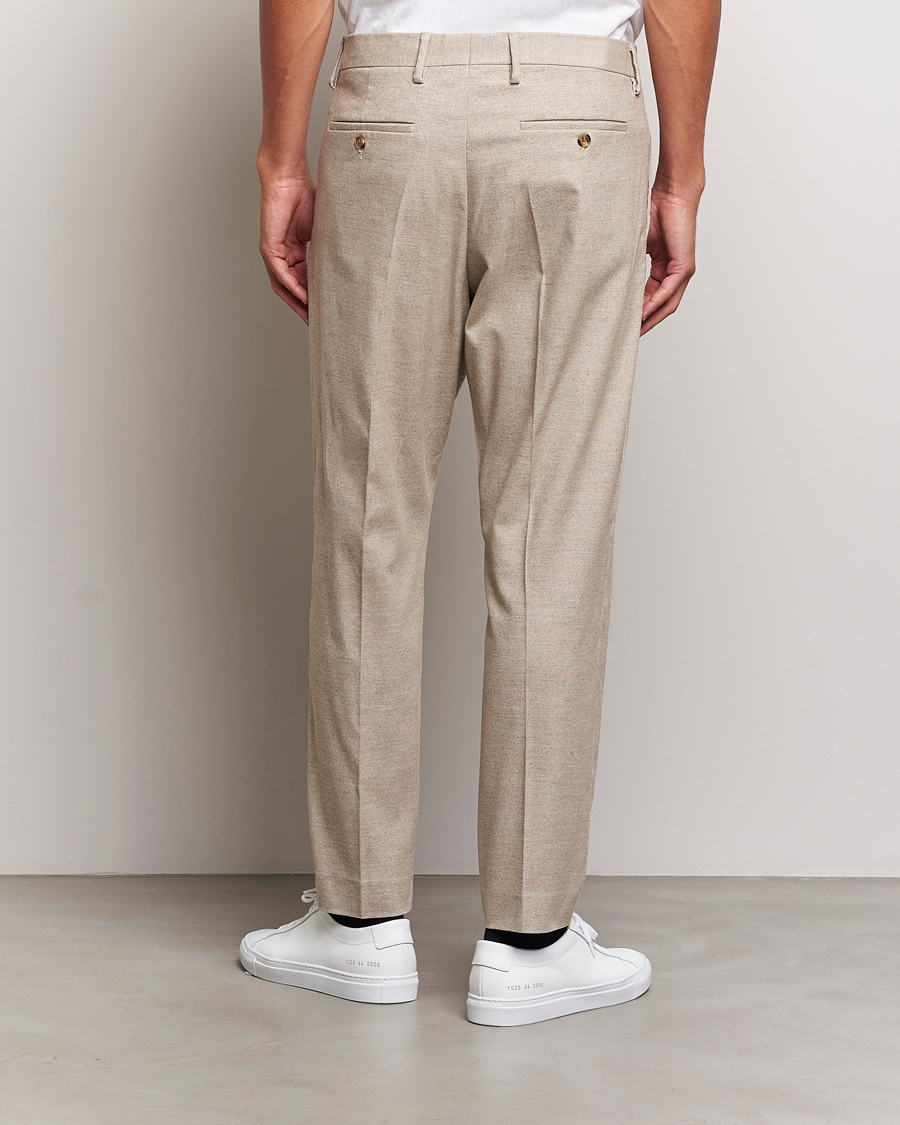 Herre | Bukser | NN07 | Bill Pleated Structured Trousers Cement Melange