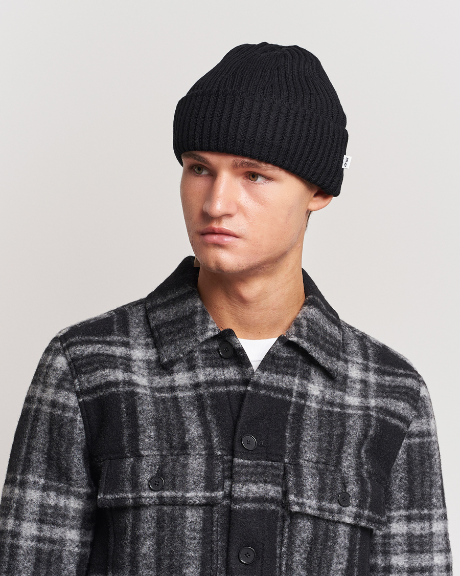 Herre | Huer | NN07 | Ribbed Hat Black