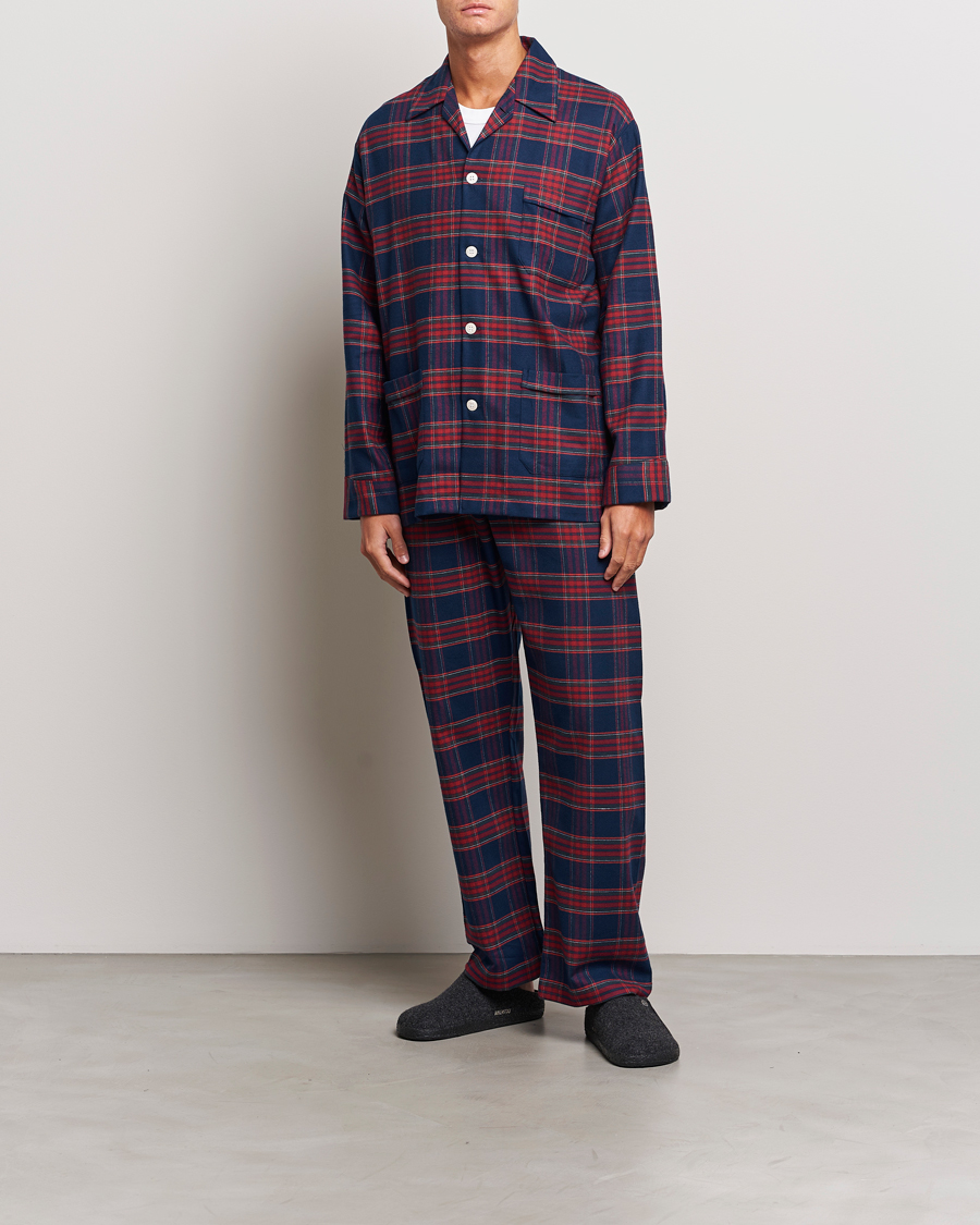 Herre | Pyjamas & Morgenkåber | Derek Rose | Cotton Flannel Checked Pyjama Set Multi