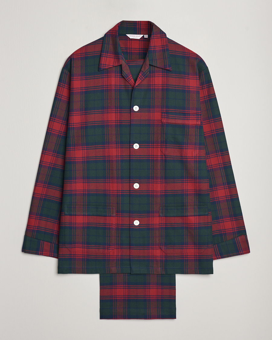 Herre | Pyjamas & Morgenkåber | Derek Rose | Cotton Flannel Checked Pyjama Set Multi
