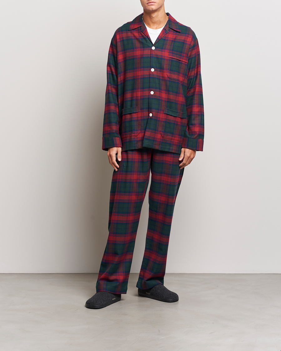 Herre | Pyjamas & Morgenkåber | Derek Rose | Cotton Flannel Checked Pyjama Set Multi