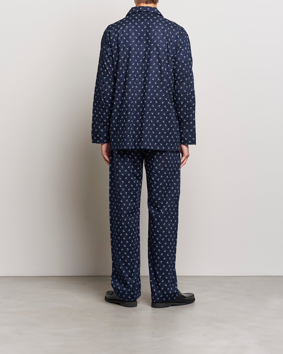 Herre | Pyjamas & Morgenkåber | Derek Rose | Cotton Ski Pyjama Set Navy