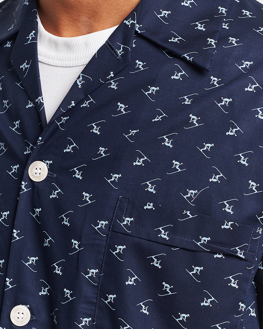 Herre | Pyjamas & Morgenkåber | Derek Rose | Cotton Ski Pyjama Set Navy