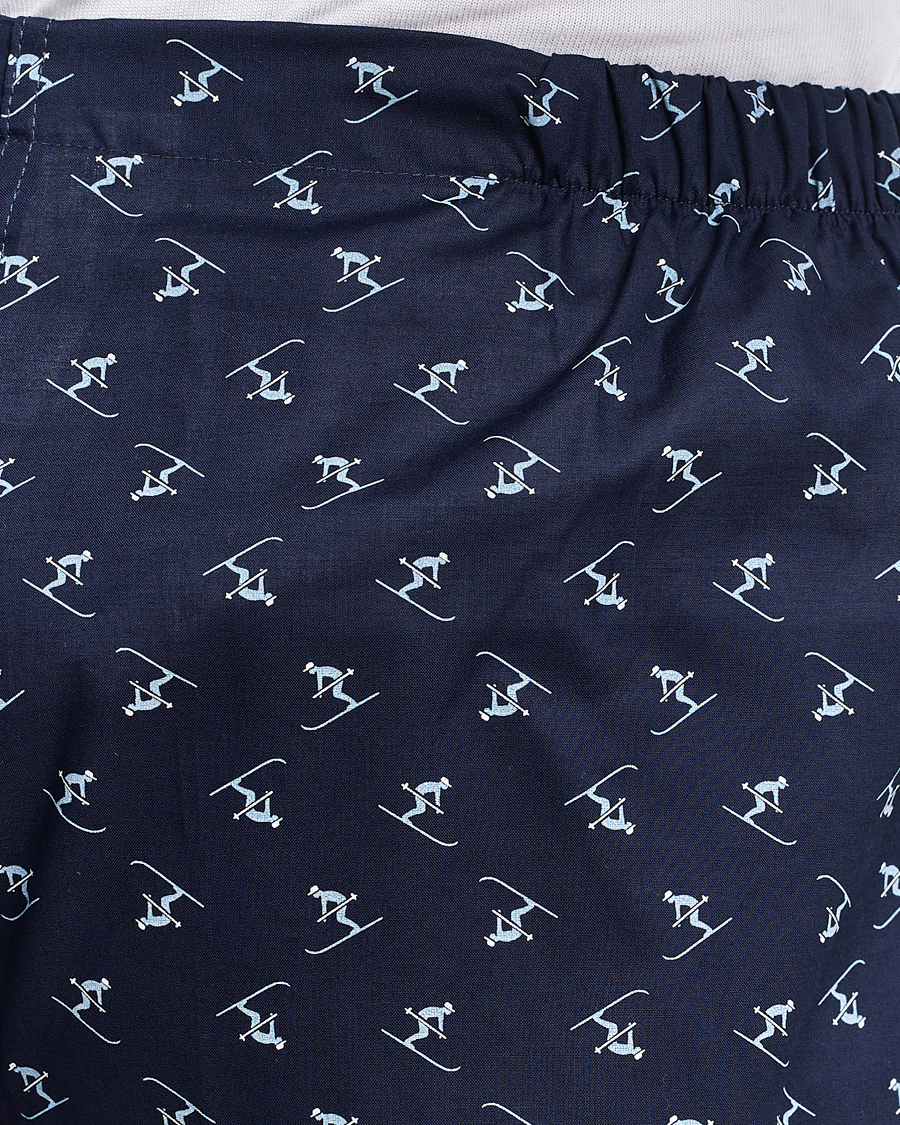 Herre | Pyjamas & Morgenkåber | Derek Rose | Cotton Ski Pyjama Set Navy