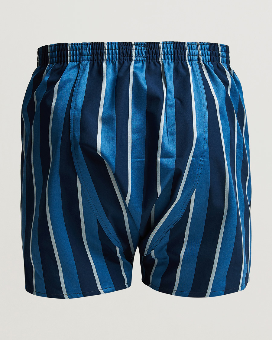 Herre | Undertøj | Derek Rose | Classic Fit Striped Cotton Boxer Shorts Blue Multi