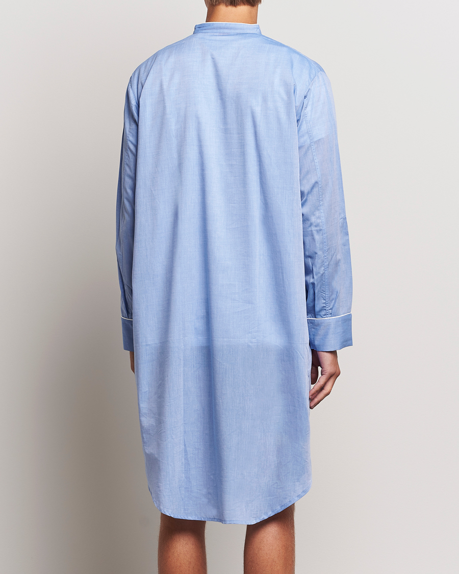 Herre | Derek Rose Cotton Pullover Nightshirt Light Blue | Derek Rose | Cotton Pullover Nightshirt Light Blue
