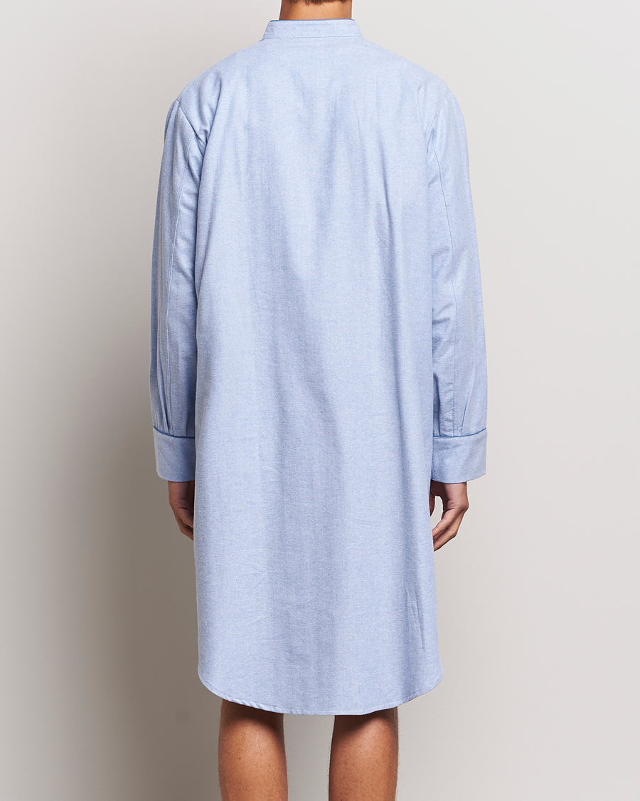 Herre | Pyjamas & Morgenkåber | Derek Rose | Cotton Pullover Nightshirt Light Blue