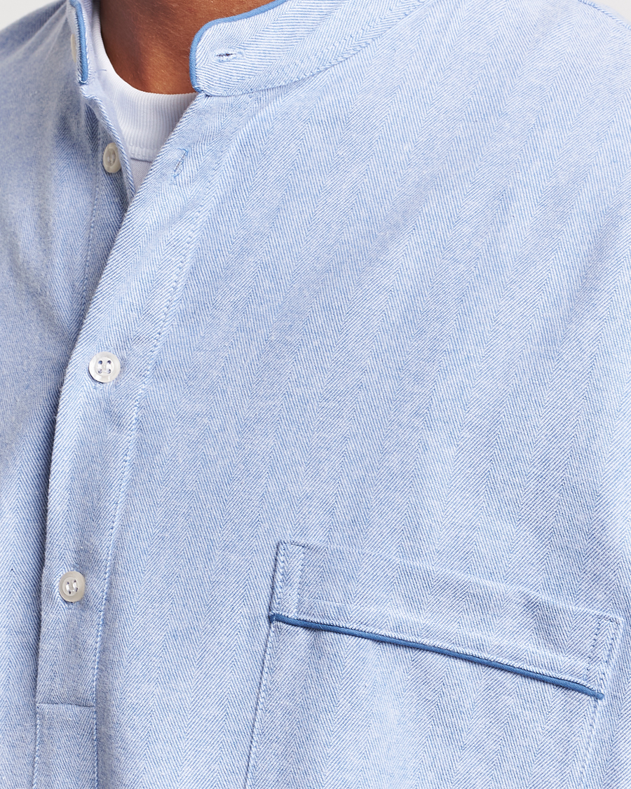 Herre | Pyjamas & Morgenkåber | Derek Rose | Cotton Pullover Nightshirt Light Blue