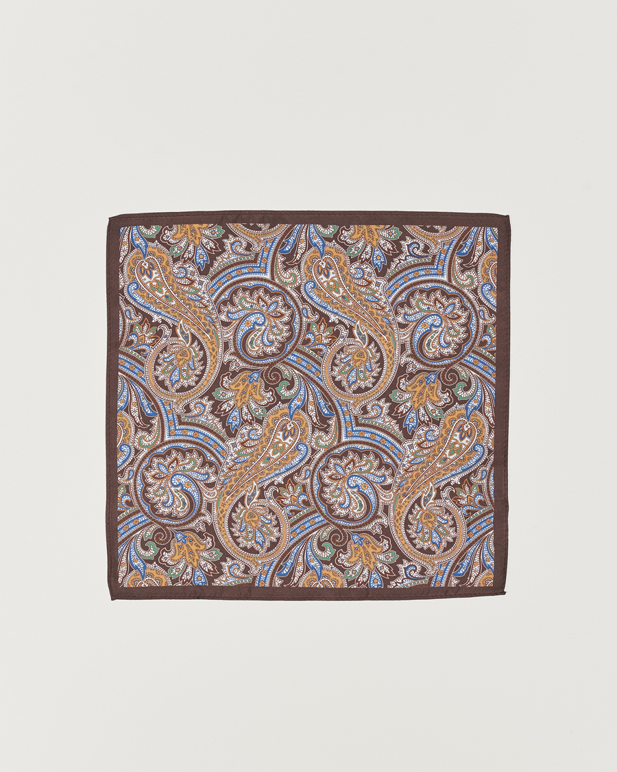 Herre | Amanda Christensen Box Set Silk 8 cm Paisley Tie And Pocket Square Brown | Amanda Christensen | Box Set Silk 8 cm Paisley Tie And Pocket Square Brown