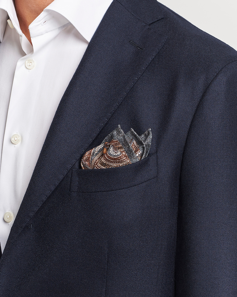 Herre | Amanda Christensen Cotton Flannel Doublefaced Pocket Square Grey | Amanda Christensen | Cotton Flannel Doublefaced Pocket Square Grey