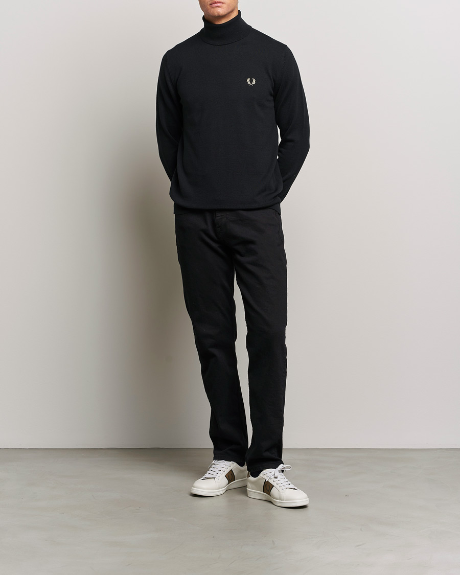 Herre | Trøjer | Fred Perry | Classic Rollnock Jumper Black