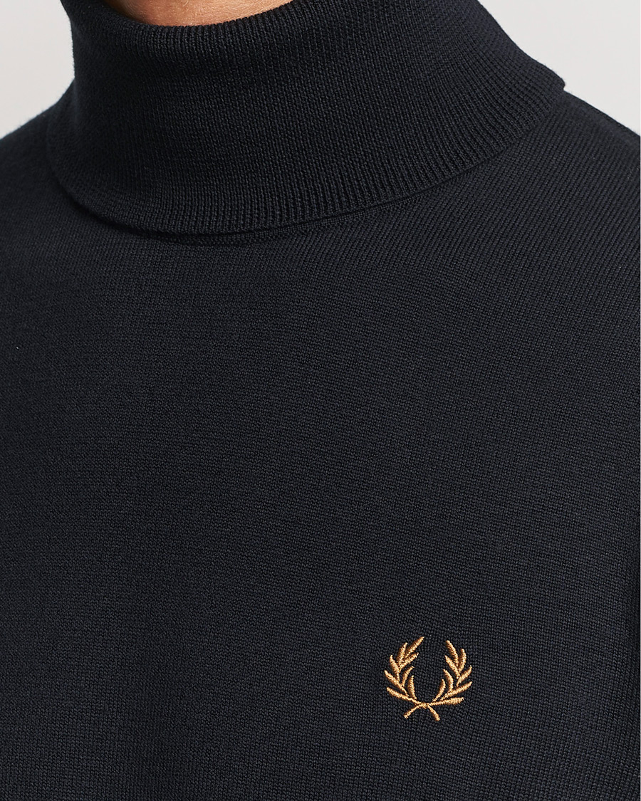Herre | Trøjer | Fred Perry | Knitted Rollneck Jumper Navy