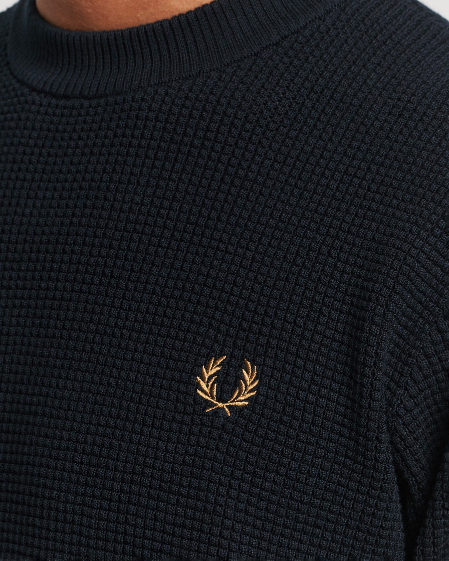 Herre | Trøjer | Fred Perry | Waffle Stitch Jumper Navy