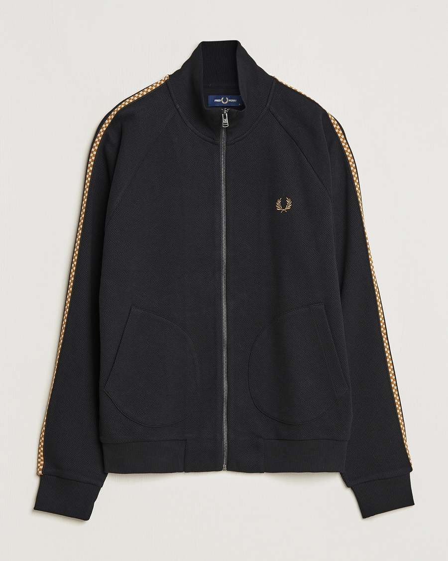 Herre | Trøjer | Fred Perry | Checkboard Taped Zip Through Jacket Black