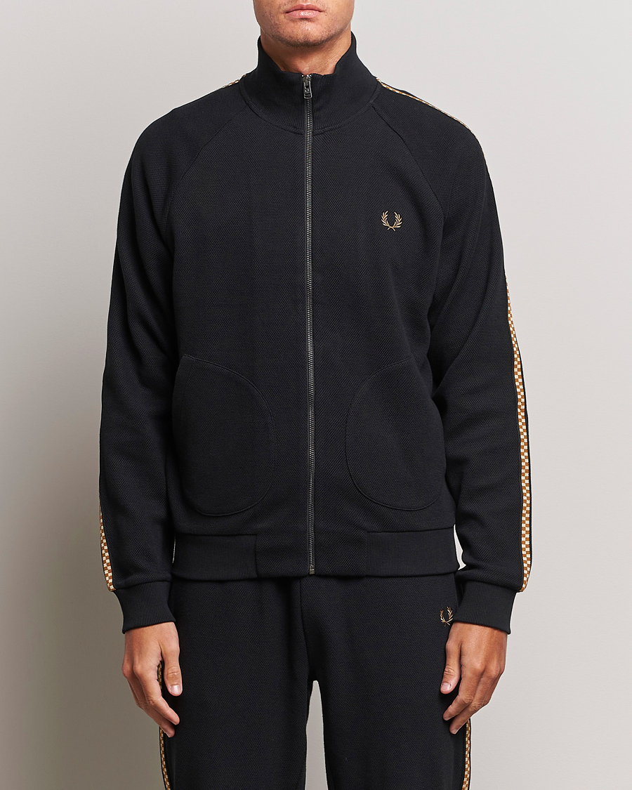 Herre | Trøjer | Fred Perry | Checkboard Taped Zip Through Jacket Black