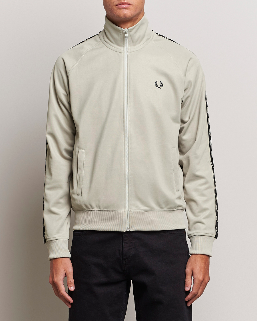 Herre | Full-zip | Fred Perry | Taped Track Jacket Light Oyster