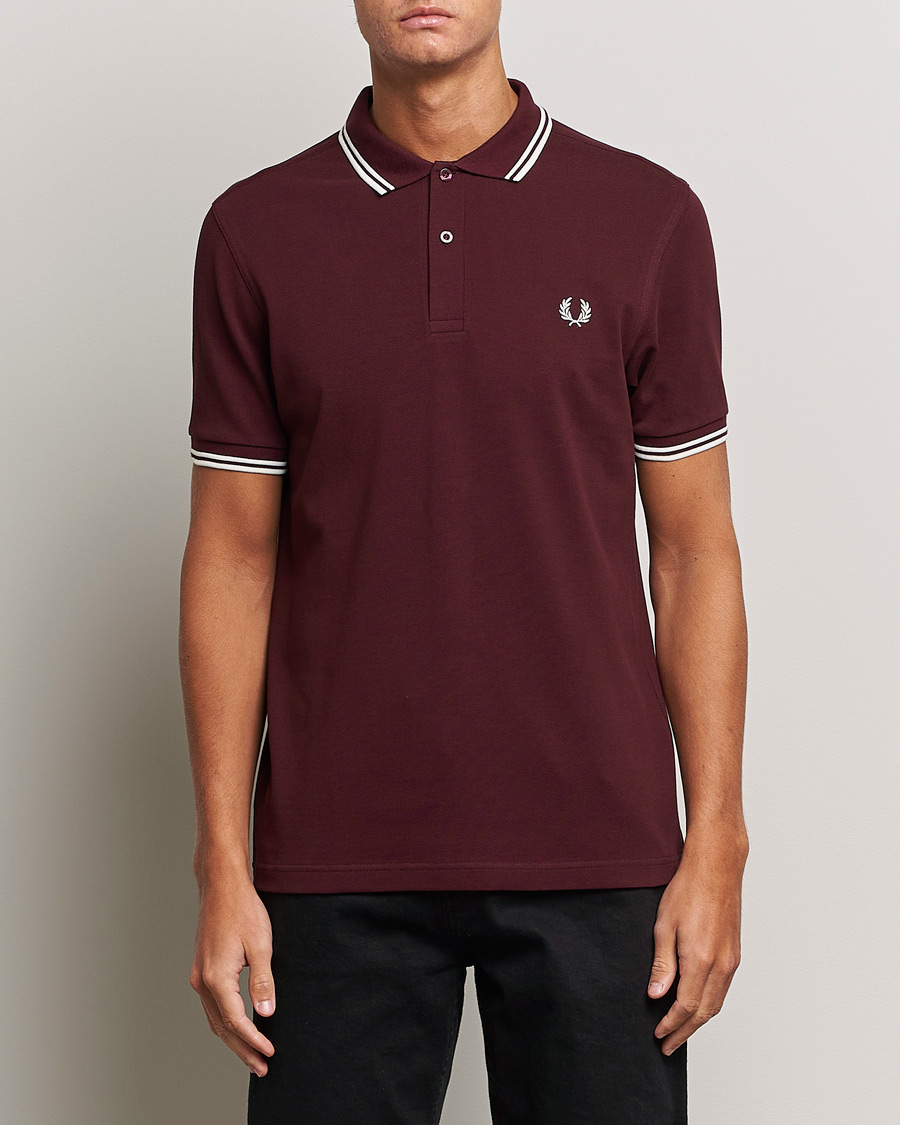 Herre | Best of British | Fred Perry | Twin Tipped Polo Shirt Oxblood