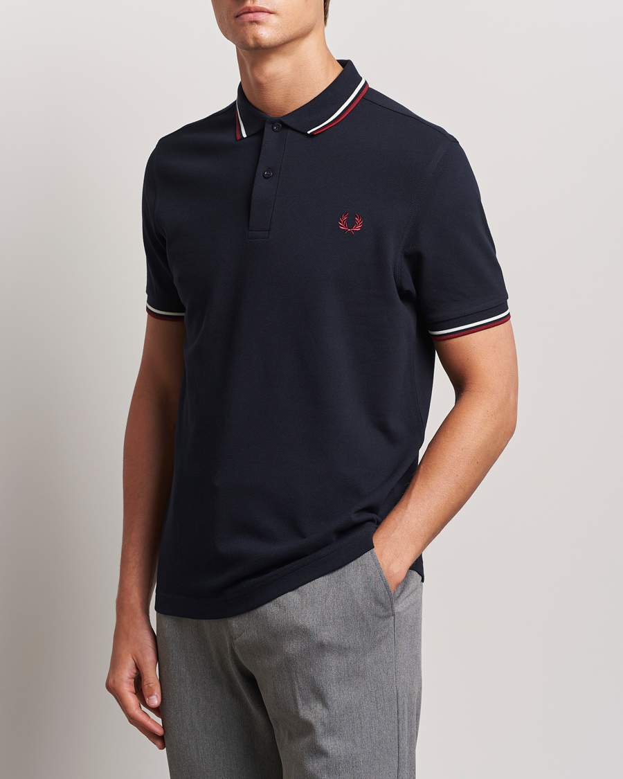 Herre | Tøj | Fred Perry | Twin Tipped Polo Shirt Navy