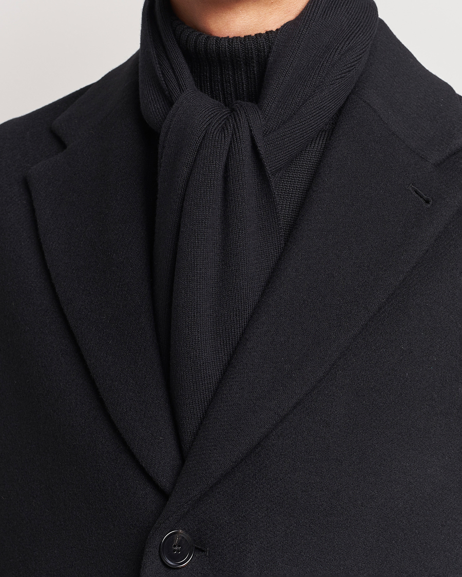 Herre |  | Fred Perry | Twin Tipped Merino Wool Scarf Black