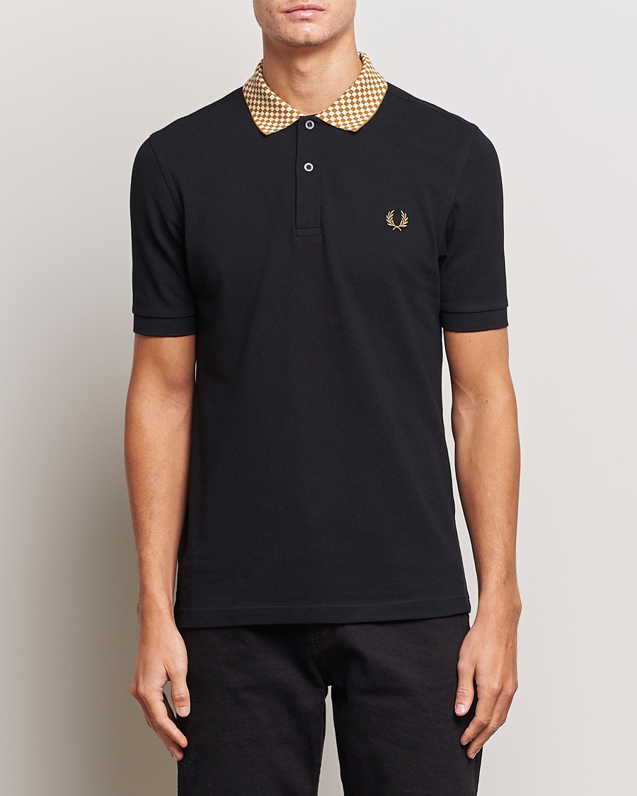 Herre | Fred Perry | Fred Perry | Checkboard Collar Polo Black