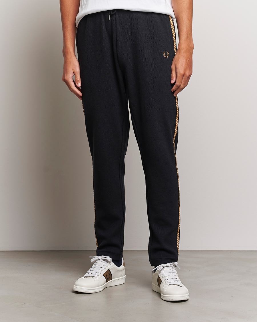 Herre | Sweatpants | Fred Perry | Checkboard Taped Taped Trackpant Black