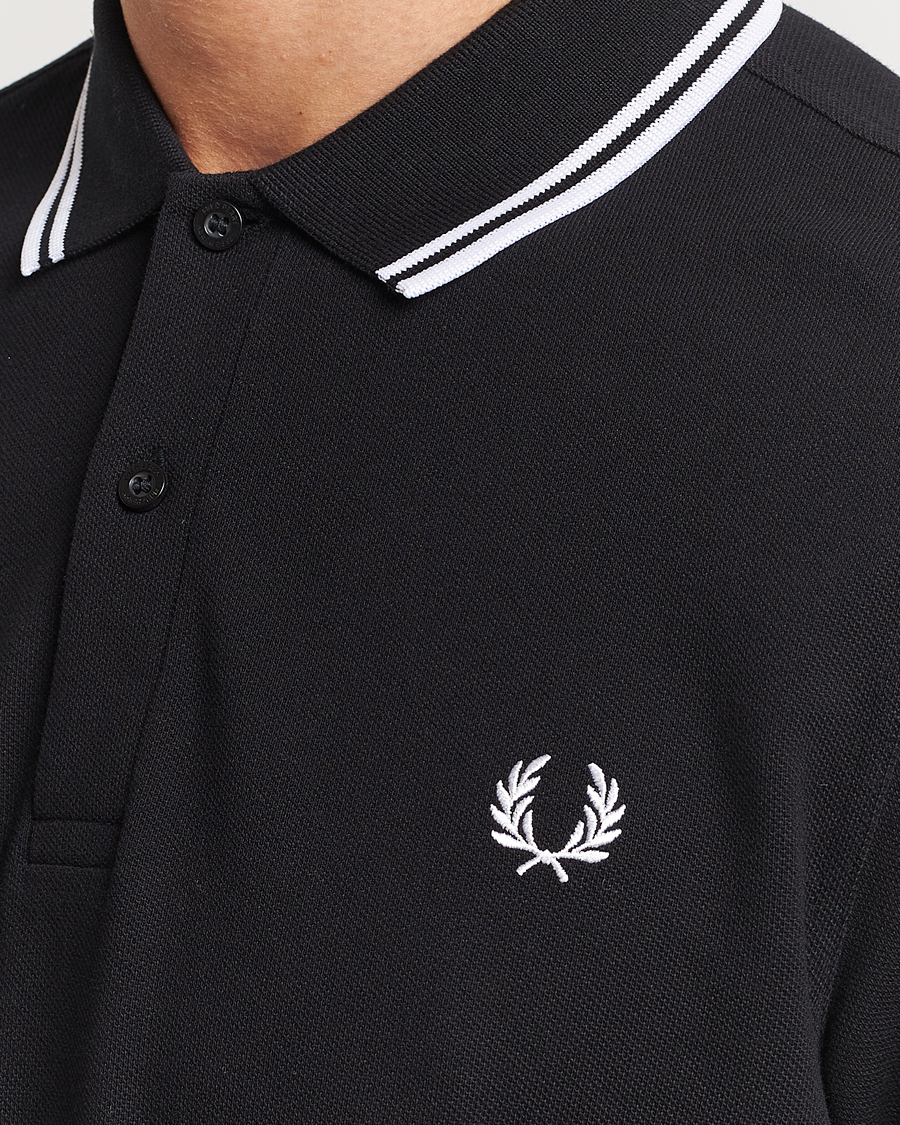Herre | Polotrøjer | Fred Perry | Long Sleeve Twin Tipped Shirt Black
