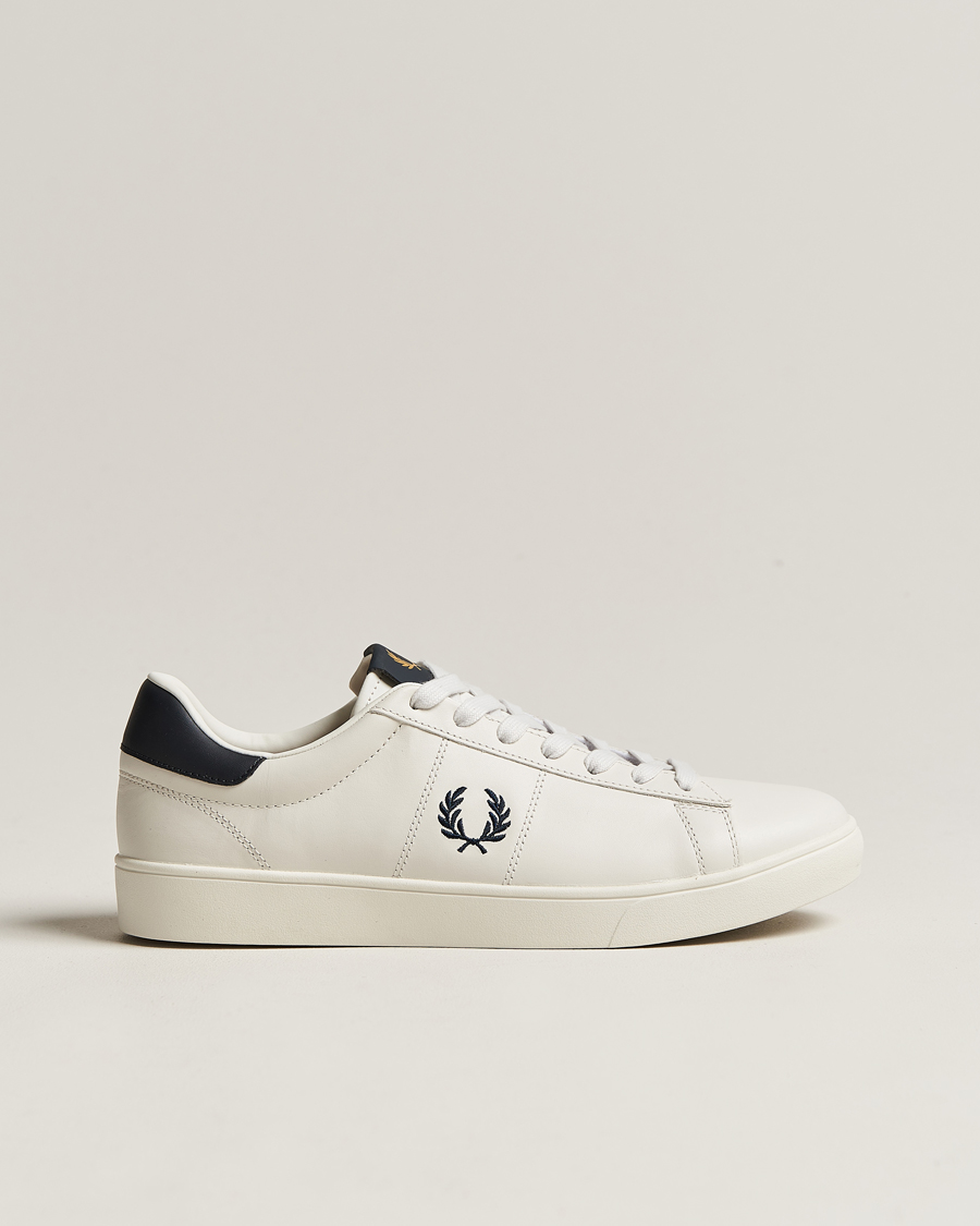 Herre | Sneakers | Fred Perry | Spencer Leather Sneakers Porcelain/Navy