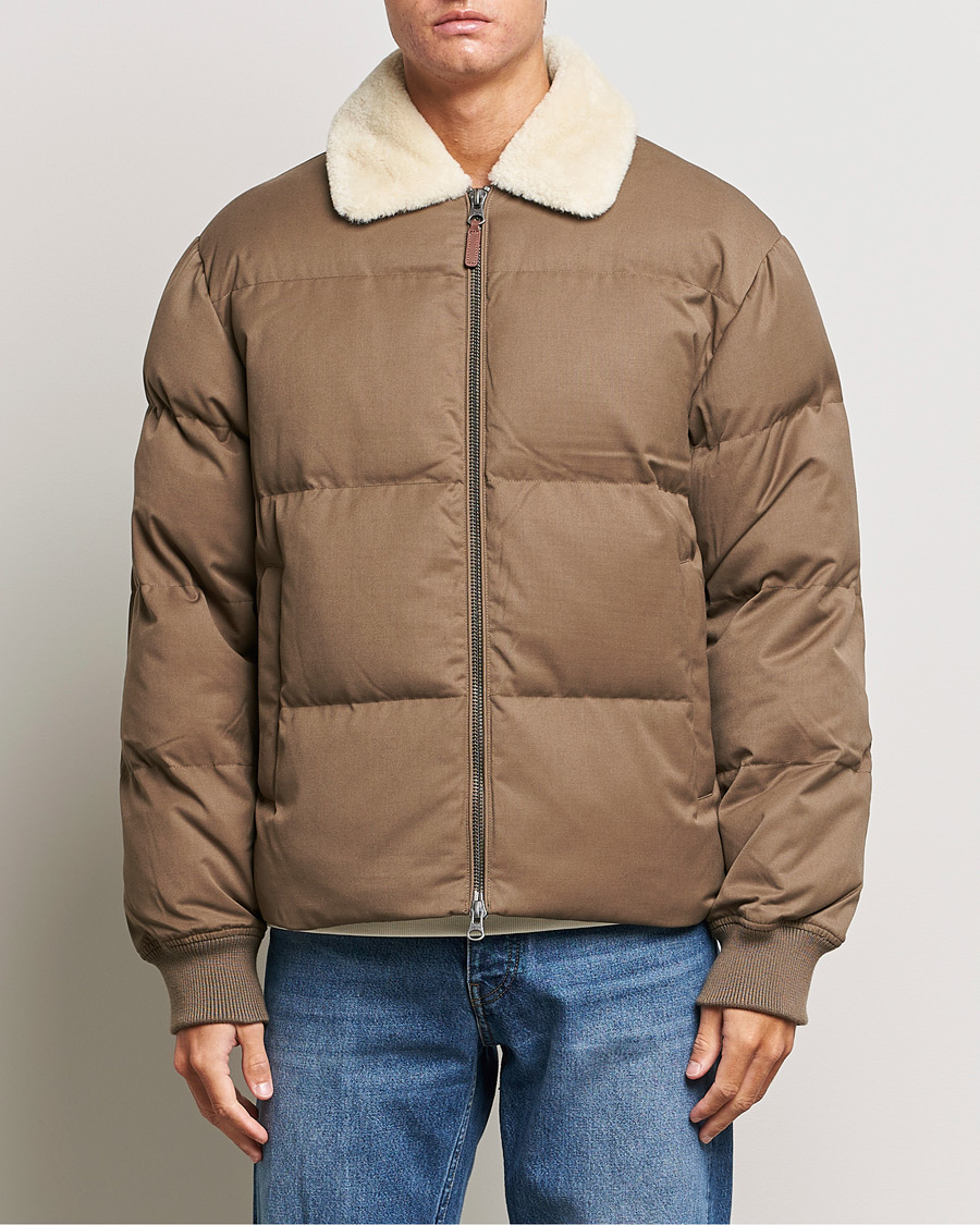Herre |  | GANT | Padded Flannel Puffer Jacket Desert Brown