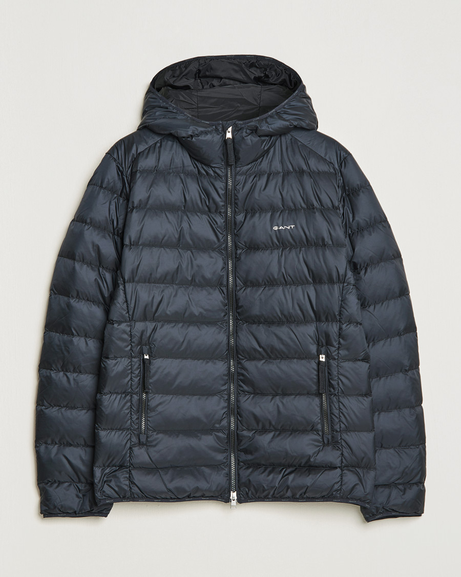 Herre | Jakker | GANT | Light Down Hooded Jacket Black
